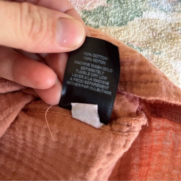 AMADI cotton salmon pink mini skirt boho XL extra large NWT - Picture 5 of 6